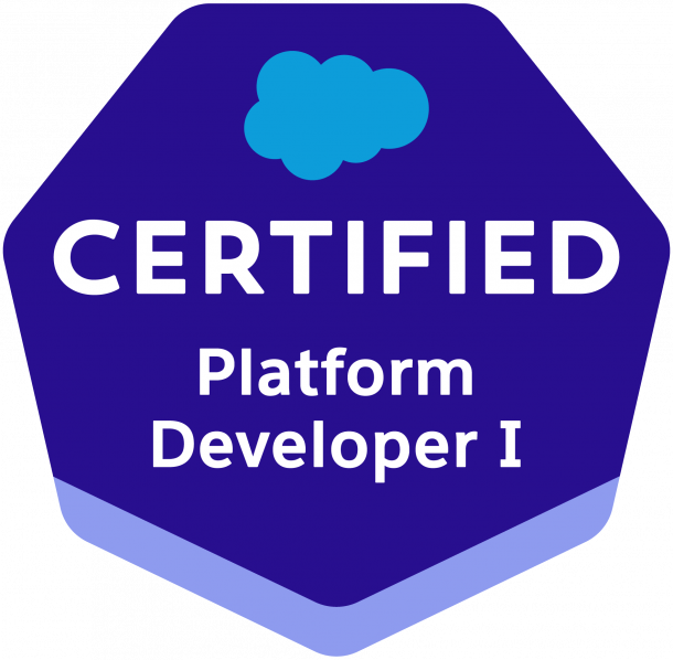 Salesforce certified Platform Developer badge