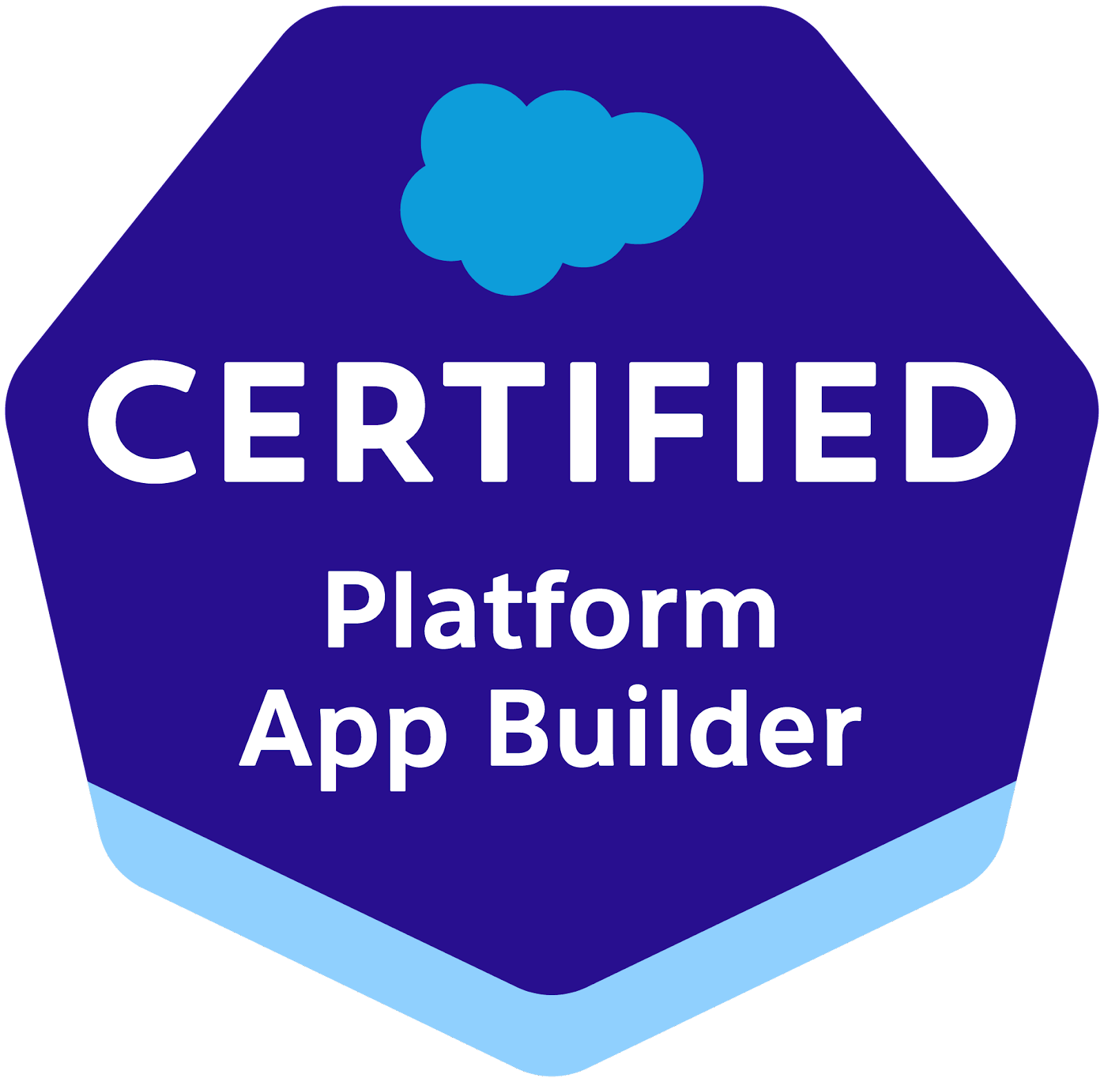 Salesforce certified Platform App Builder badge